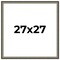 27x27 Museum-Quality Picture Frame with UV-Resistant Acrylic & Acid-Free Backing, Available in 4 Finishes - Gold, Silver, Bronze, and Black